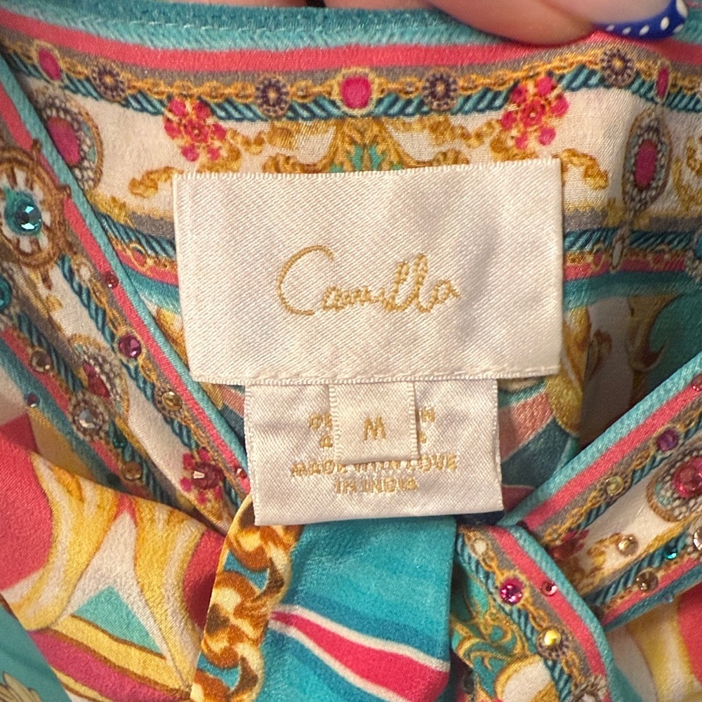 Camilla Sail Away with Me Print Silk Maxi Dress M like NEW - Picture 10 of 17